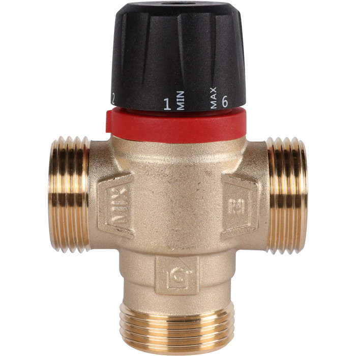 ROMMER RVM-0232-256025 Термостатический смесительный клапан для систем отопления и ГВС 1 НР 35-60°С KV 2,5 (боковое смешивание)