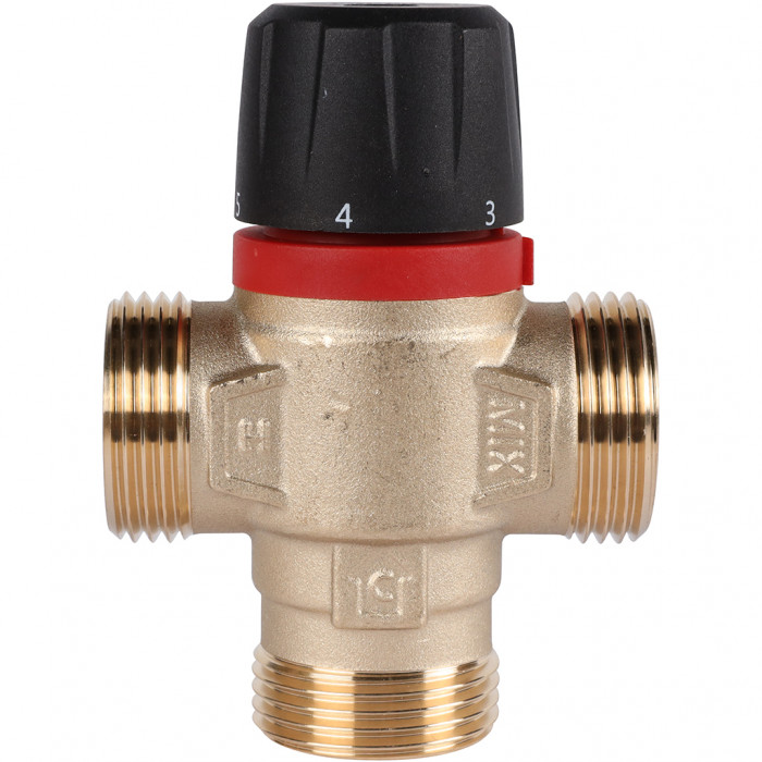 ROMMER RVM-0232-256025 Термостатический смесительный клапан для систем отопления и ГВС 1 НР 35-60°С KV 2,5 (боковое смешивание)