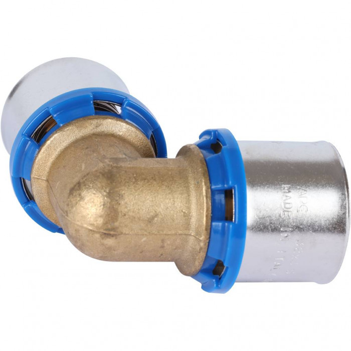 APE Угольник 90° 32х32 для металлопластиковых труб прессовой