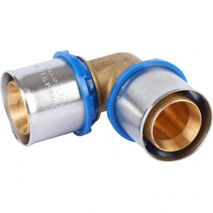 APE Угольник 90° 32х32 для металлопластиковых труб прессовой