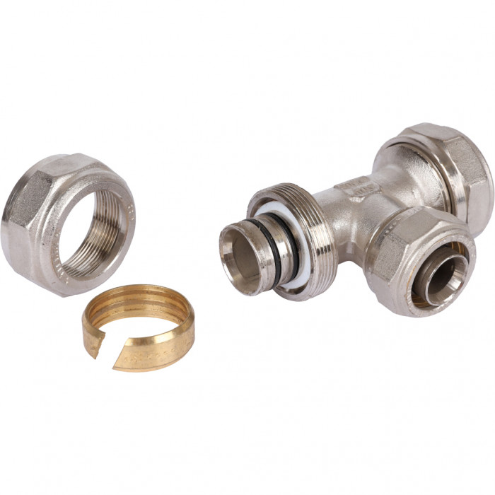 Тройник переходной TIEMME (32.3х26.3х32.3) для металлопластиковых труб винтовой