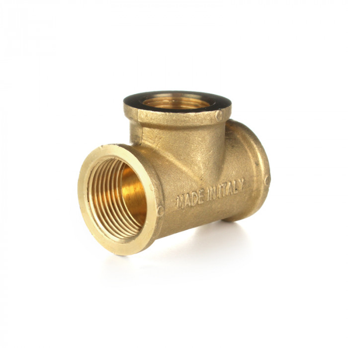 Тройник переходной, ВВВ 1"×1/2"×1", латунь