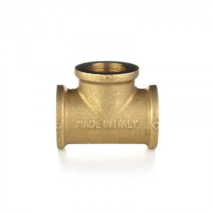 Тройник переходной, ВВВ 1"×1/2"×1", латунь
