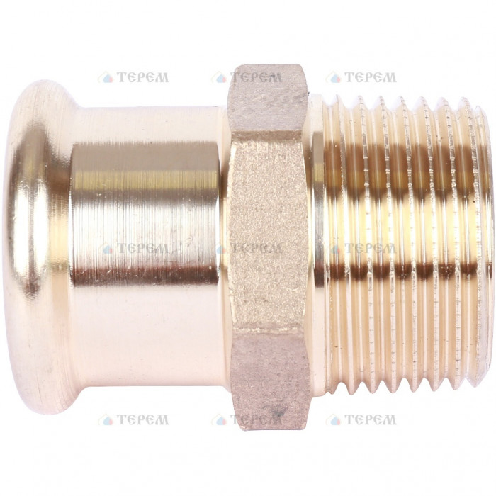 Sanha 8243G пресс-фитинг, бронза, ниппель переходной ВПр-НР 28x1 для медных труб прессовой