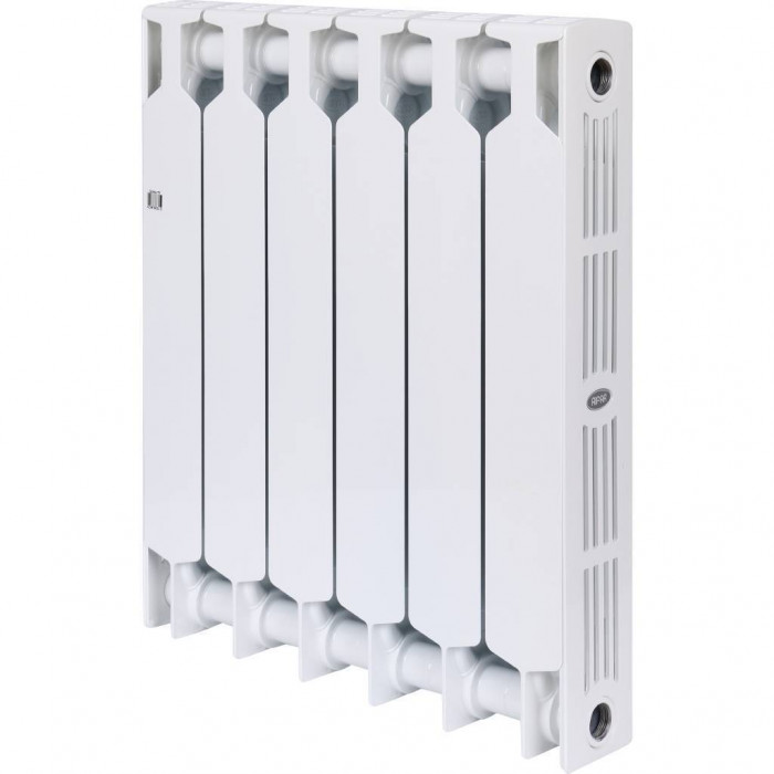 Биметаллический радиатор RIFAR SUPReMO 500, 6 секций, боковое подключение, белый