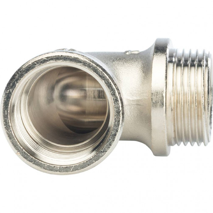 Угольник никелированный STOUT НВ 1  с упором SFT-0016-000001