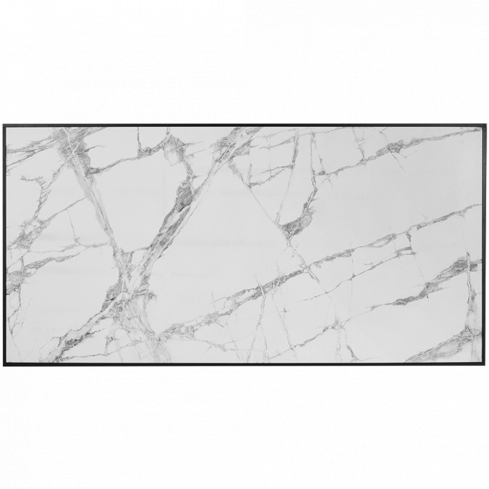 SCT-00WB-012060 STOUT отопительная панель WHITE STONE SCT 120*60 белый гранит / черный корпус