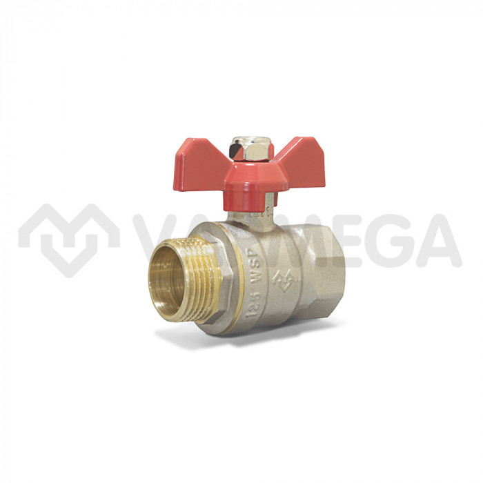 Кран шаровый Varmega Classico VM00502 3/4" НР-ВР, полнопроходной, ручка-бабочка