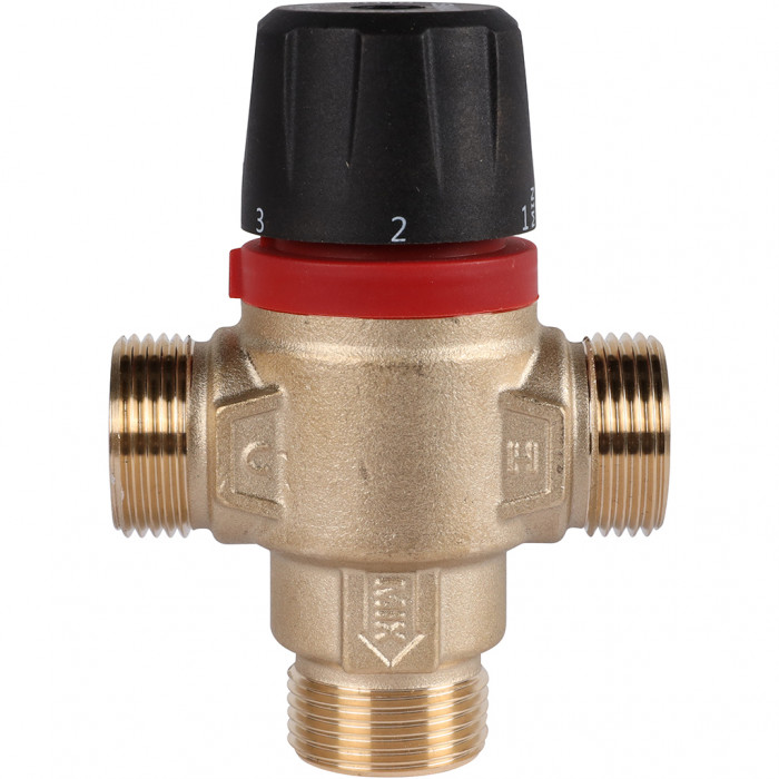 ROMMER RVM-1121-186520 Термостатический смесительный клапан для систем отопления и ГВС 3/4 НР 30-65°С KV 1,8 (центральное смешивание)