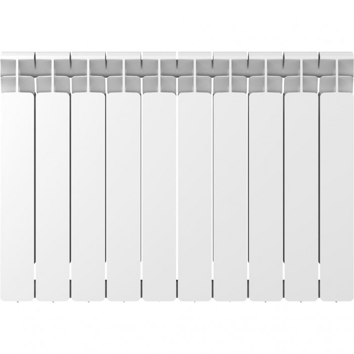 Биметаллический радиатор RIFAR BASE 500, 10 секций, боковое подключение, белый