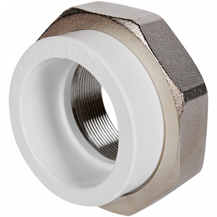 Муфта комбинированная Pro Aqua d=75-2.1/2 PP-R разъемная (американка) ВР Белая