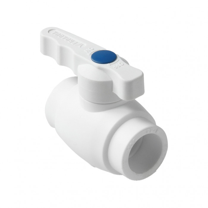 Pro Aqua PA40508 Pro Aqua d= 20 PP-R Шаровой кран полнопроходной Prime Белый