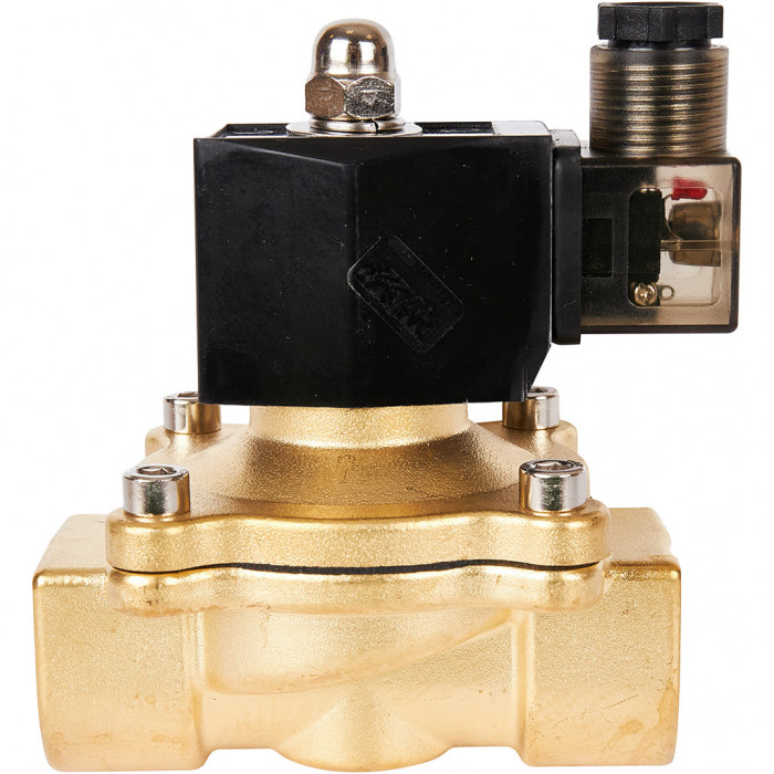 Клапан электромагнитный (соленоидный) двухходовой РОСМА 00000011327 СК-11-25 G1, НЗ, 220В, прямого действия, корпус - латунь, уплотнение - NBR