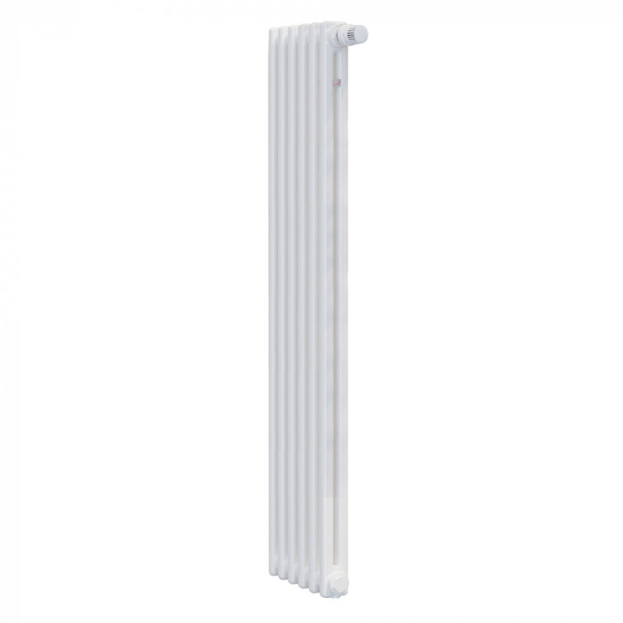 Стальной трубчатый радиатор Zehnder Charleston CH 2180-06 V002 1/2" Ral 9016, нижнее подключение