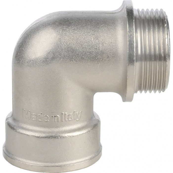 STOUT Угольник с упором НВ никелированный 1 1/4