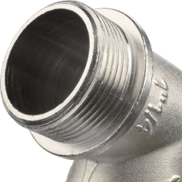 STOUT Угольник с упором НВ никелированный 1 1/4