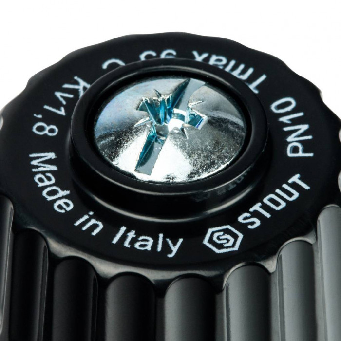 STOUT Термостатический смесительный клапан для систем отопления и ГВС 1" НР 30-65°С KV 1,8