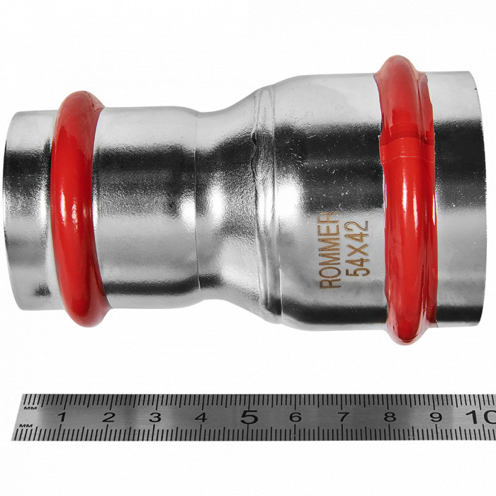 ROMMER RSS-0018-005442 Муфта переходная, 54х42, из нержавеющей стали прессовой