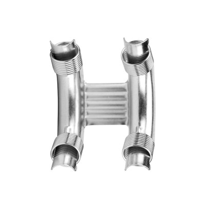 Фиксатор поворота 90° с кольцами (направляющий отвод) Varmega VM36131 для труб 16 мм, оцинкованная сталь, сдвоенный