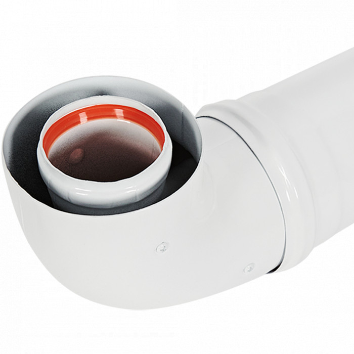 ROMMER RCA-6010-251000 Комплект дымохода АНТИЛЕД УНИВЕРСАЛЬНЫЙ 60/100 - 1000мм (кроме Immergas и Navien Deluxe 75/100 )