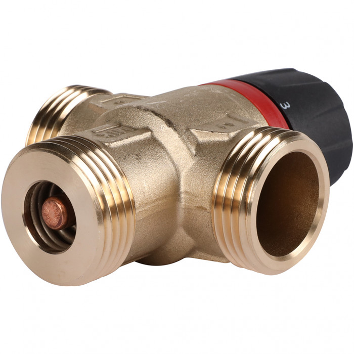 ROMMER RVM-1131-236525 Термостатический смесительный клапан для систем отопления и ГВС 1 НР 30-65°С KV 2,3 (центральное смешивание)