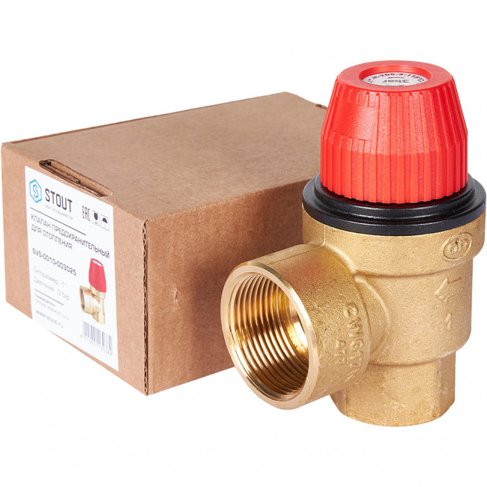 STOUT SVS-0010-003025 клапан предохранительный для отопления 30 x 1 (477.332)