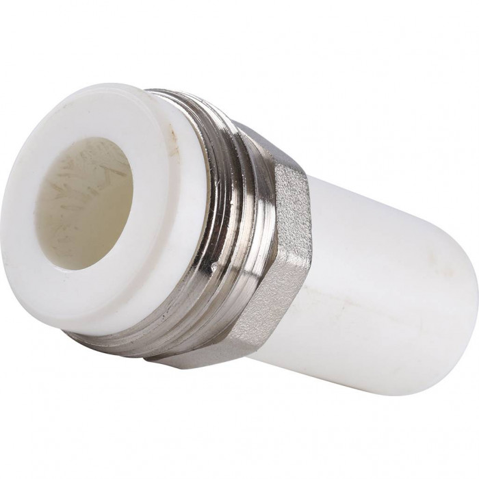 Kalde Штуцер с гайкой наружная резьба для полипропиленовых труб 25х1