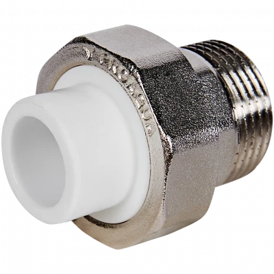 Муфта комбинированная Pro Aqua d=20-3/4 PP-R разъемная (американка) НР Белая