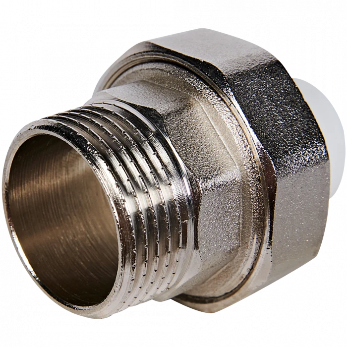 Муфта комбинированная Pro Aqua d=20-3/4 PP-R разъемная (американка) НР Белая