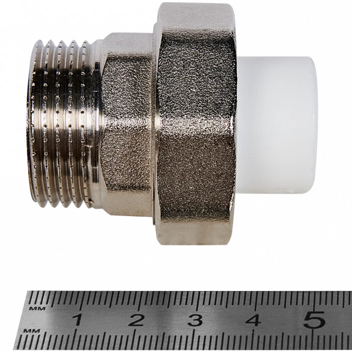 Муфта комбинированная Pro Aqua d=20-3/4 PP-R разъемная (американка) НР Белая