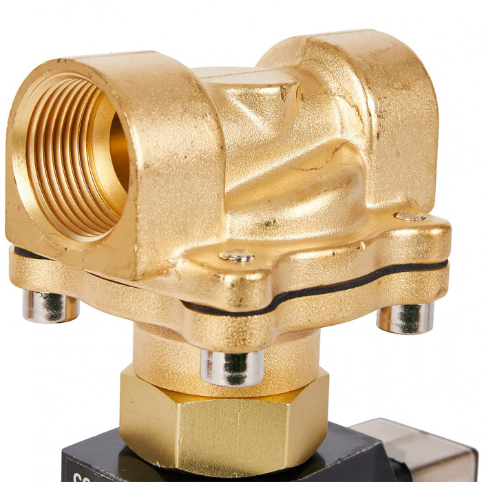 Клапан электромагнитный (соленоидный) двухходовой РОСМА СК-21-20 нормально открытый НО, АС 220В,G3/4, Ду20