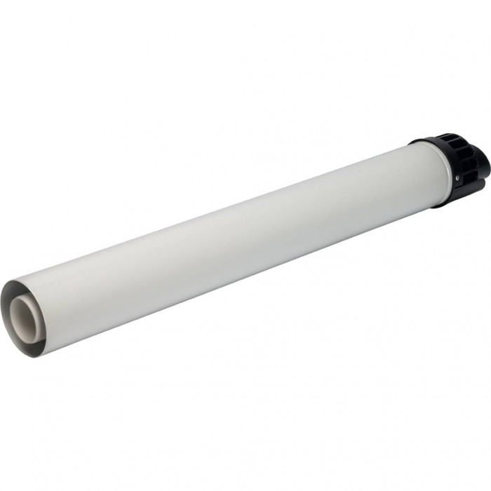 STOUT   Элемент дымохода конденсац. участок для прохода через стену с манжетами и оголовком  854 мм DN60/100 м/п PP-FE