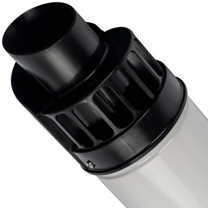 STOUT   Элемент дымохода конденсац. участок для прохода через стену с манжетами и оголовком  854 мм DN60/100 м/п PP-FE