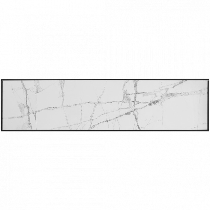 SCT-00WB-012030 STOUT отопительная панель WHITE STONE SCT 120*30 белый гранит / черный корпус