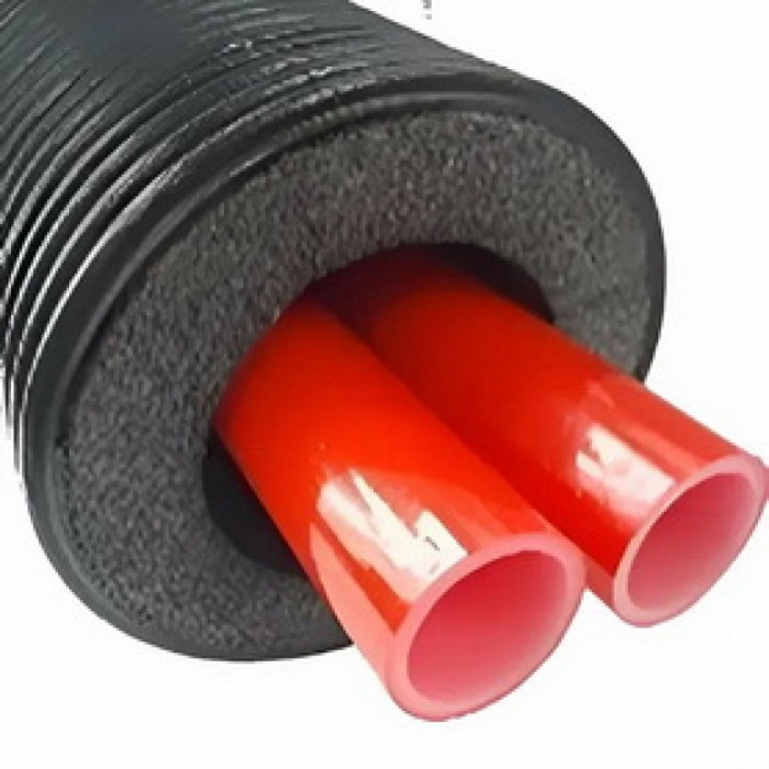 Теплоизолированная труба FLEXALEN 1000+ FV-RH160A2/40_SNX (2x40х3.7, 6 bar, 95 град С) двухтрубная