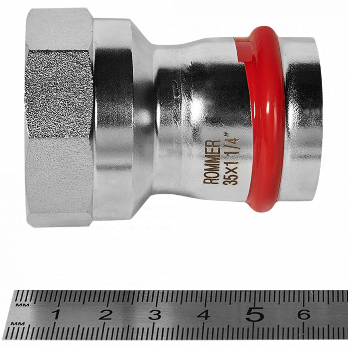 ROMMER RSS-0022-035114 ROMMER Переходник-ВР, 35х1 1/4, из нержавеющей стали прессовой