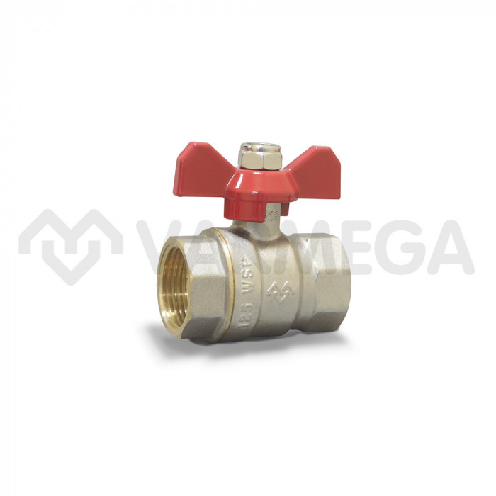 Кран шаровый Varmega Classico VM00402 3/4" ВР-ВР, полнопроходной, ручка-бабочка