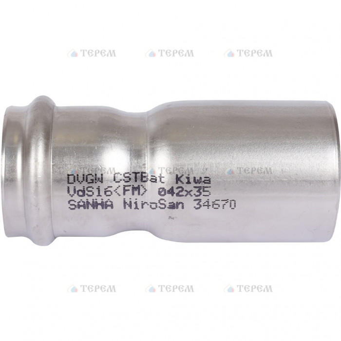 Sanha 9243 пресс-фит. нерж.сталь, ниппель ВПр-НПр, 42ax35