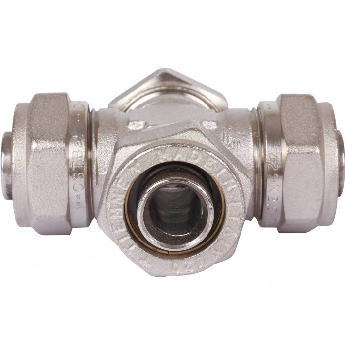 Крестовина TIEMME (20х2.0) для металлопластиковых труб винтовой