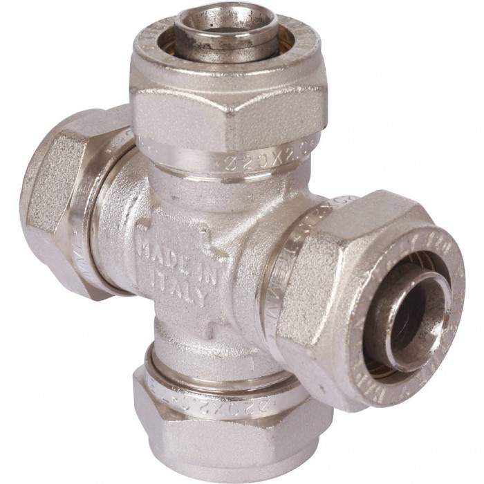 Крестовина TIEMME (20х2.0) для металлопластиковых труб винтовой