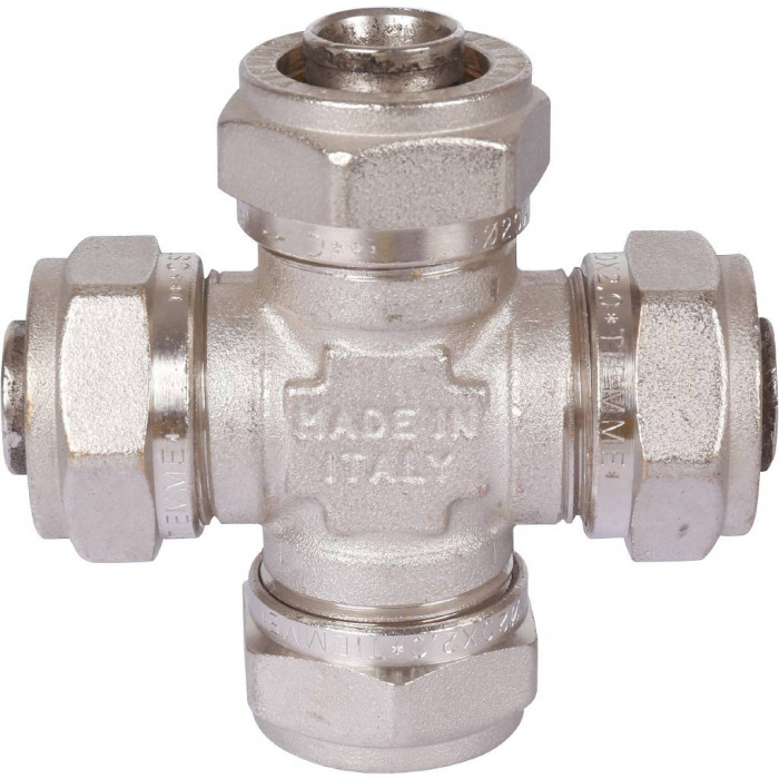 Крестовина TIEMME (20х2.0) для металлопластиковых труб винтовой