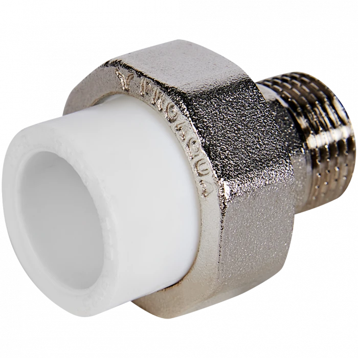Муфта комбинированная Pro Aqua d=20-1/2 PP-R разъемная (американка) НР Белая