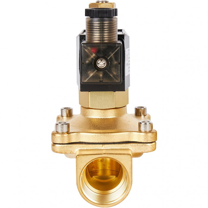 Клапан электромагнитный (соленоидный) двухходовой РОСМА СК-21-25 нормально открытый НО, АС 220В, G1, Ду25