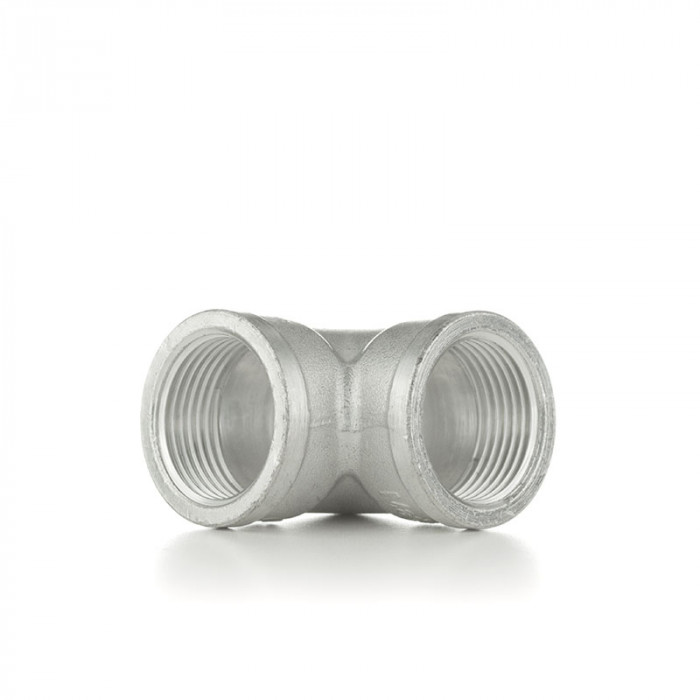 Угольник 90° равнопроходной, ВВ 1/2", TIN латунь