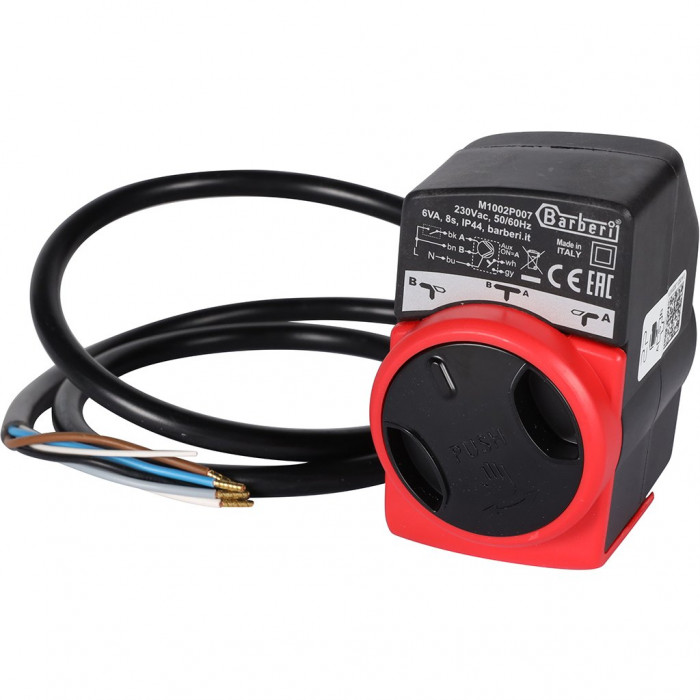 STOUT SVM-0170-300132 STOUT Компактный 3-Ходовой зональный клапан, сервопривод 230V, с кабелем 1м,, НР 1 1/4