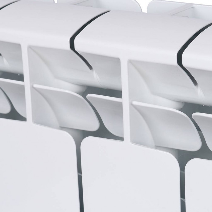 Биметаллический радиатор RIFAR BASE 350, 6 секций, боковое подключение, белый