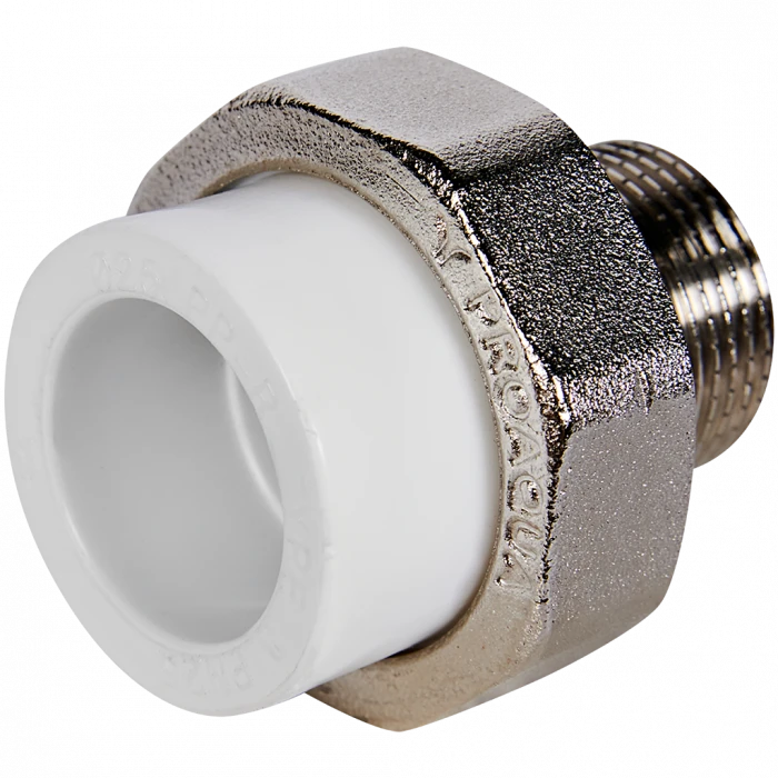 Муфта комбинированная Pro Aqua d=25-3/4 PP-R разъемная (американка) НР Белая