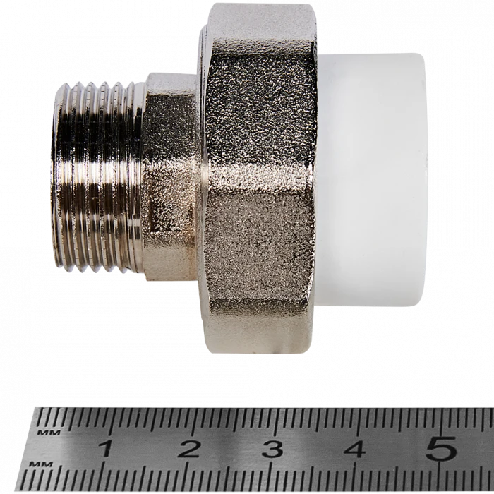Муфта комбинированная Pro Aqua d=25-3/4 PP-R разъемная (американка) НР Белая