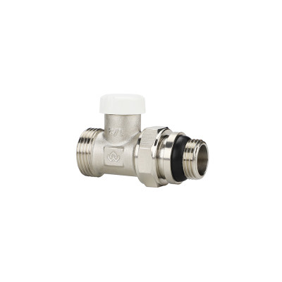 Запорный радиаторный клапан (вентиль) ручной регулировки Varmega VM10312, 1/2&quot; x 3/4&quot;EK НР, прямой, с самоуплотняющимся полусгоном