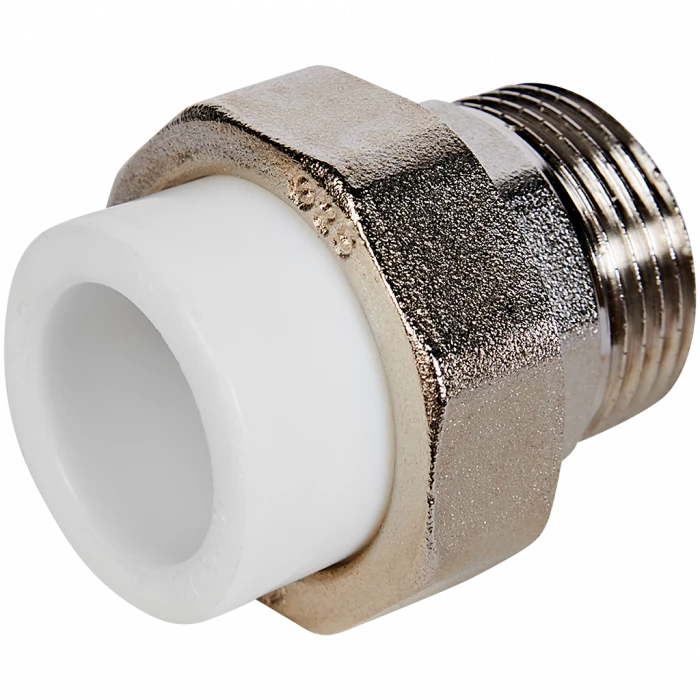 Муфта комбинированная Pro Aqua d=25-1 PP-R разъемная (американка) НР Белая